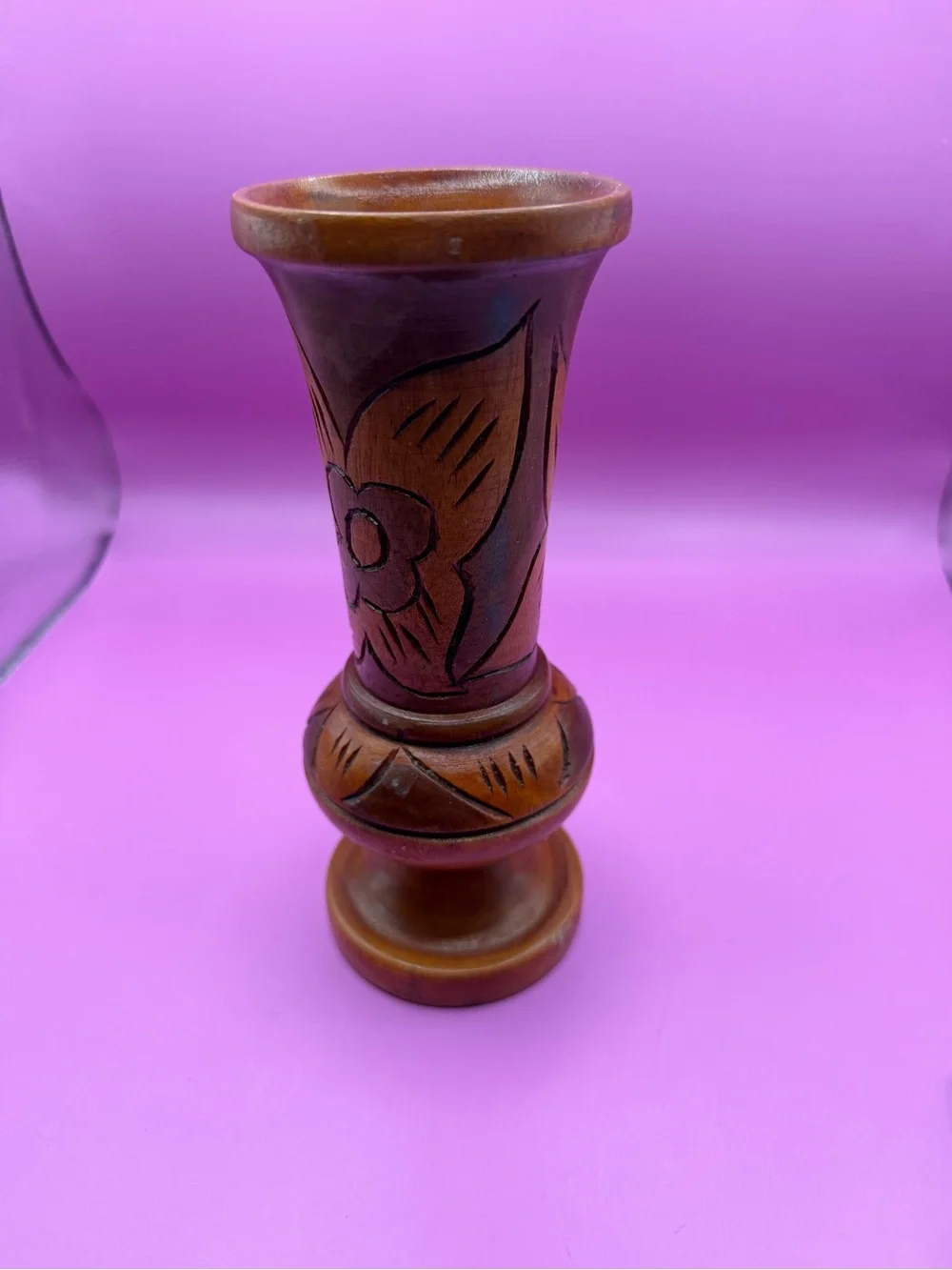 Vintage Wood Vase